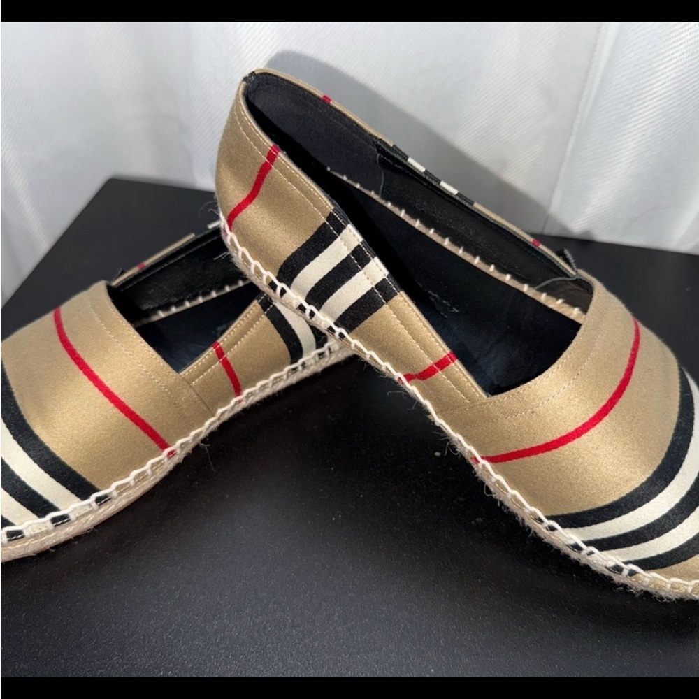 Burberry Black Striped Espadrilles